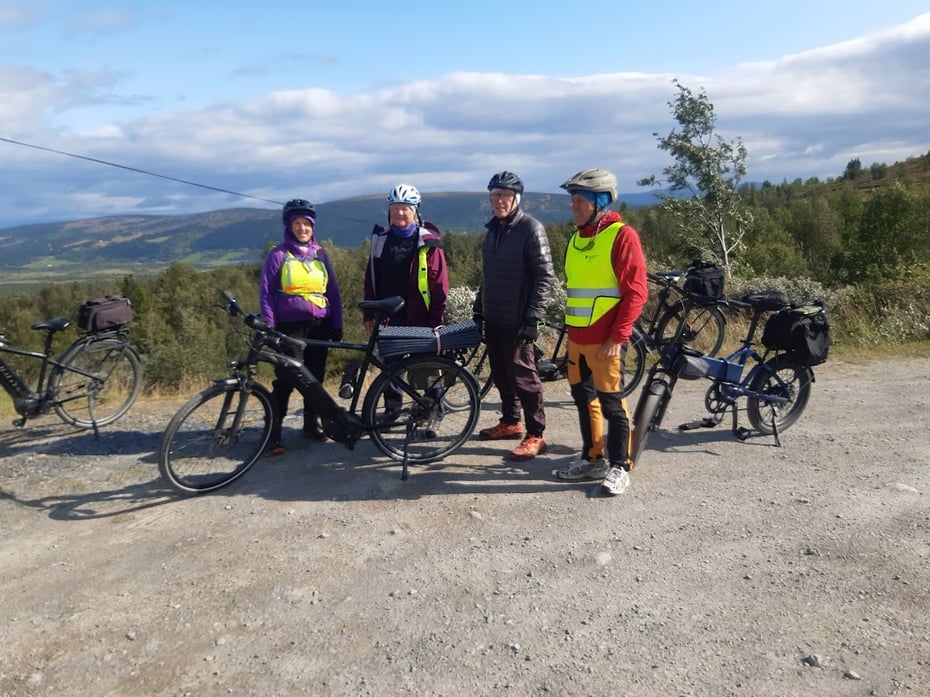 Første stopp for å nyta utsikta