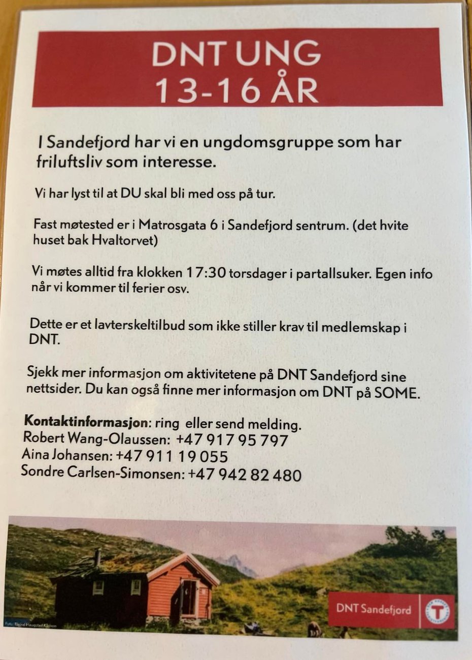 Plakat som viser tilbudet.