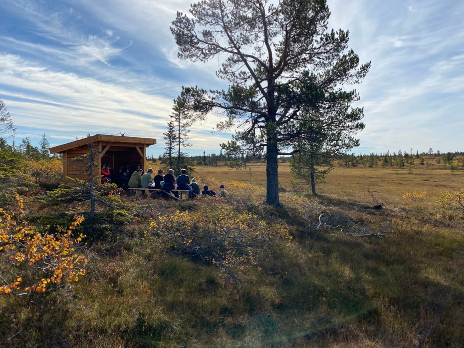 Gapahuken ved Knettkjølen i Løtenfjellet.