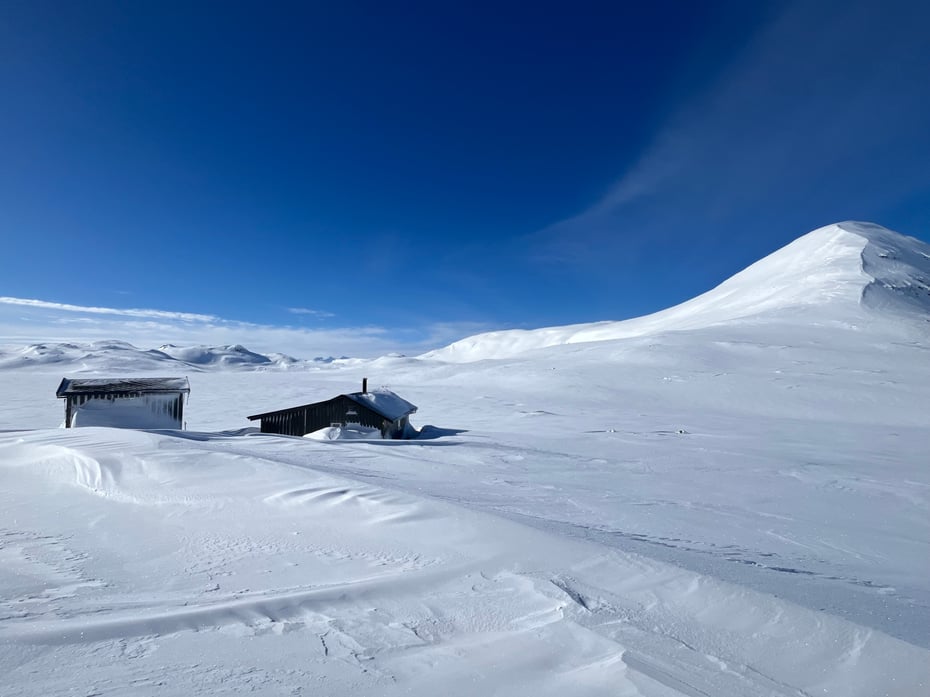 Nydelig vinterdag på Østre Sauvatnet / Sauvasshytta.