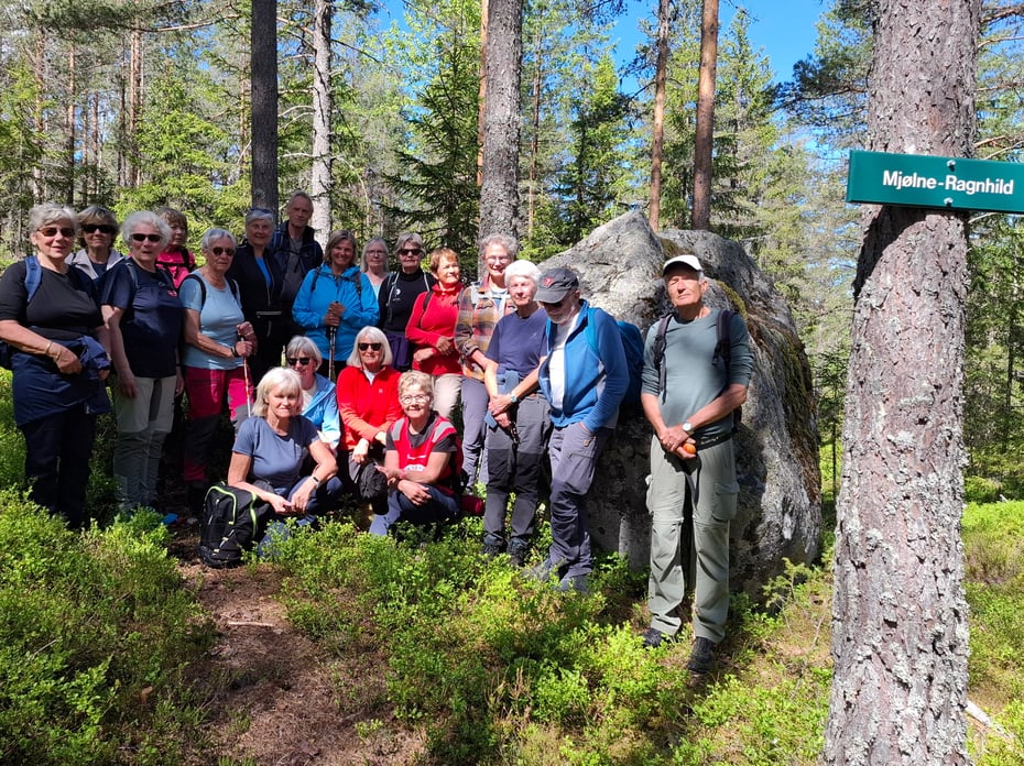 Deltakerne på lang tur ved Mjølne-Ragnhild
