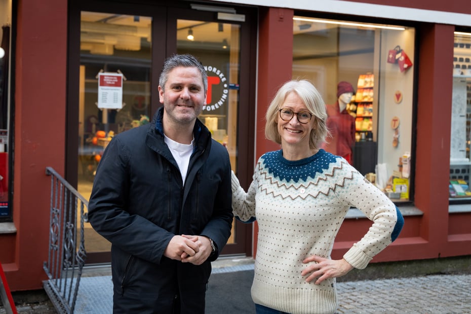 Finansbyråd i Bergen Eivind Nævdal-Bolstad på besøk hos Turlaget, 8. januar 2024.