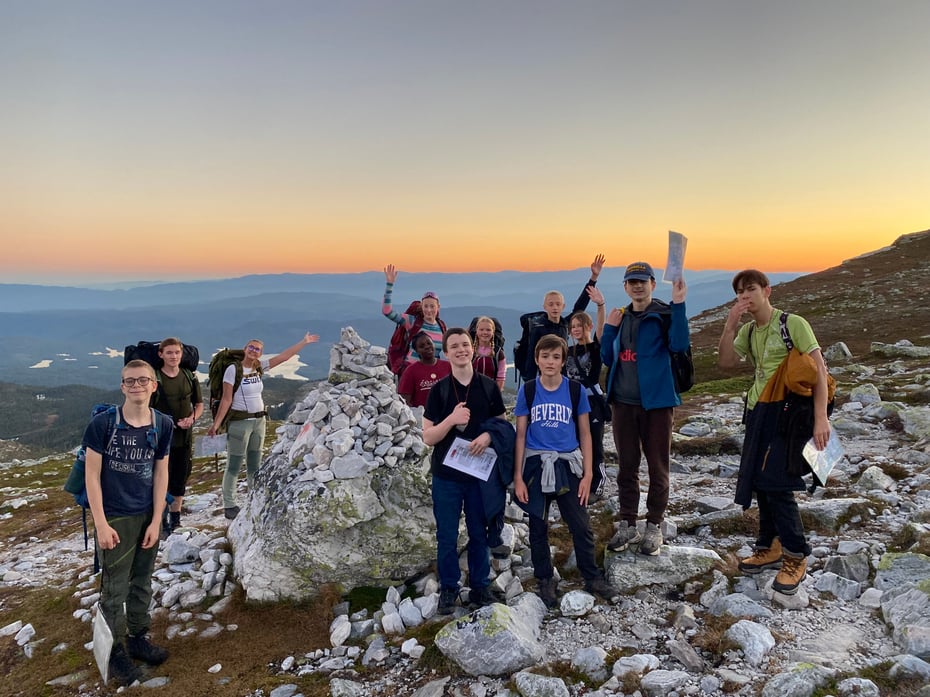 Tur med fremmedspråklig ungdom til Sigridsbu