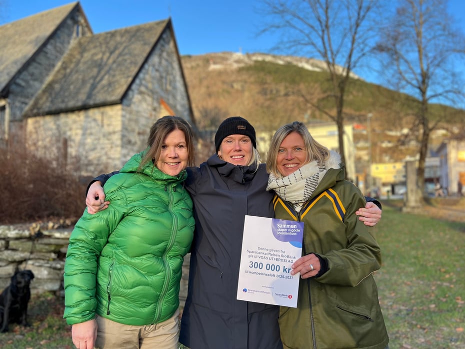 Voss Utferdslag har fått 300 000 kr frå Sparebankstiftelsen SR-Bank til kompetanseløft!