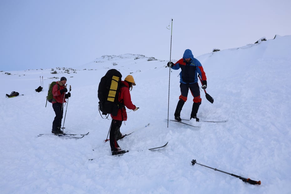 Skredkurs grunnleggende nordisk- Skarvheimen-instruktør Kjetil Midtun