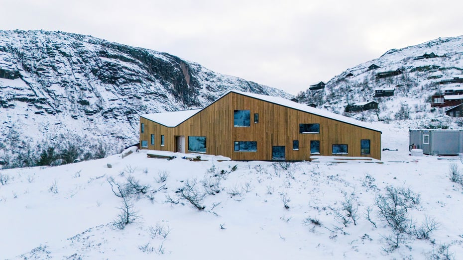 Bilder fra Turbohytta under bygging, 10. januar 2026