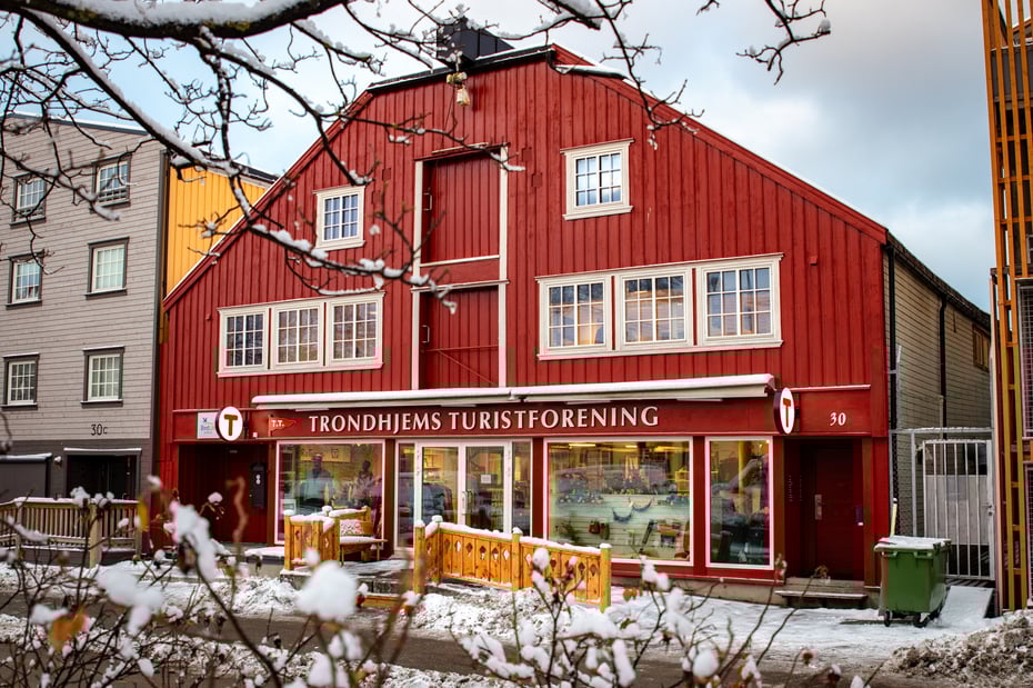 Tursenteret i Trondheim, vinter 2023.