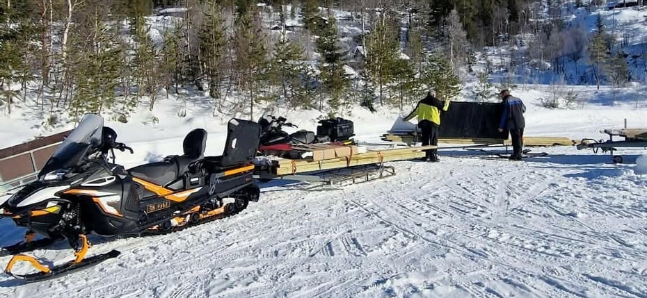 Skutertransport til Nutevasshytta