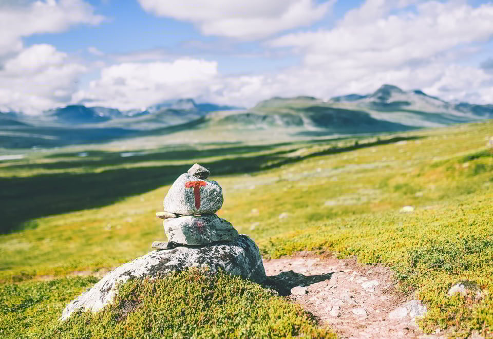 Siste uken av NRKs sommersending i 2018 gikk gjennom Indre Troms via både Sverige og Finland. Bildet er tatt på siste etappe fra Goldahytta mot Riksveien. 
