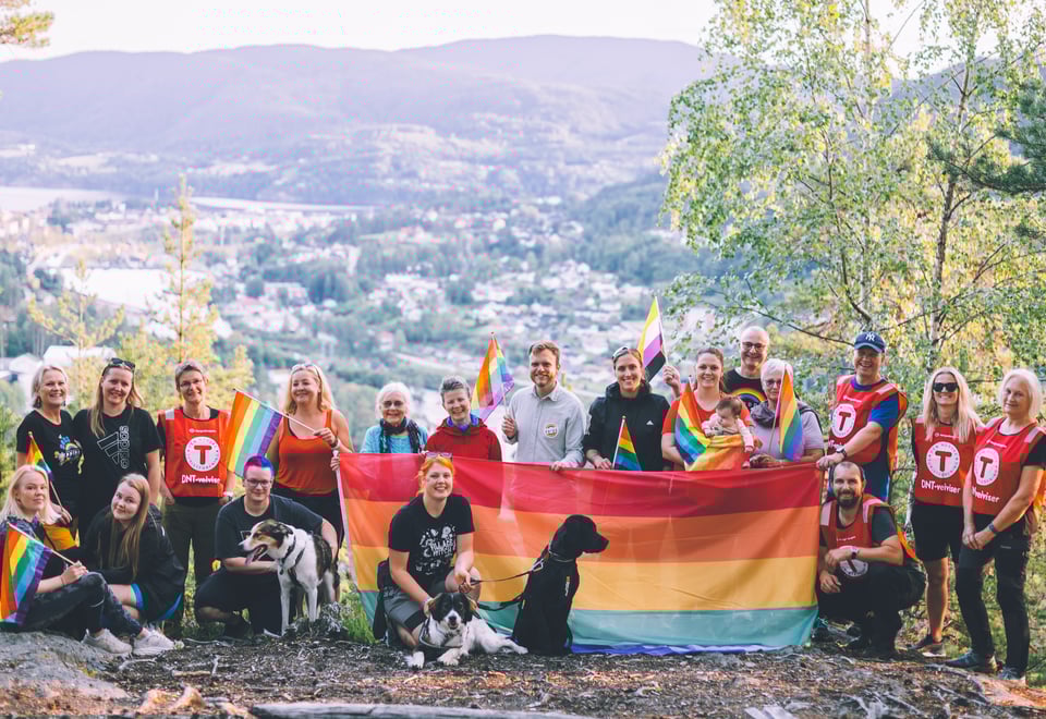 Pride-vandring til Kåfjellåsen på Notodden.