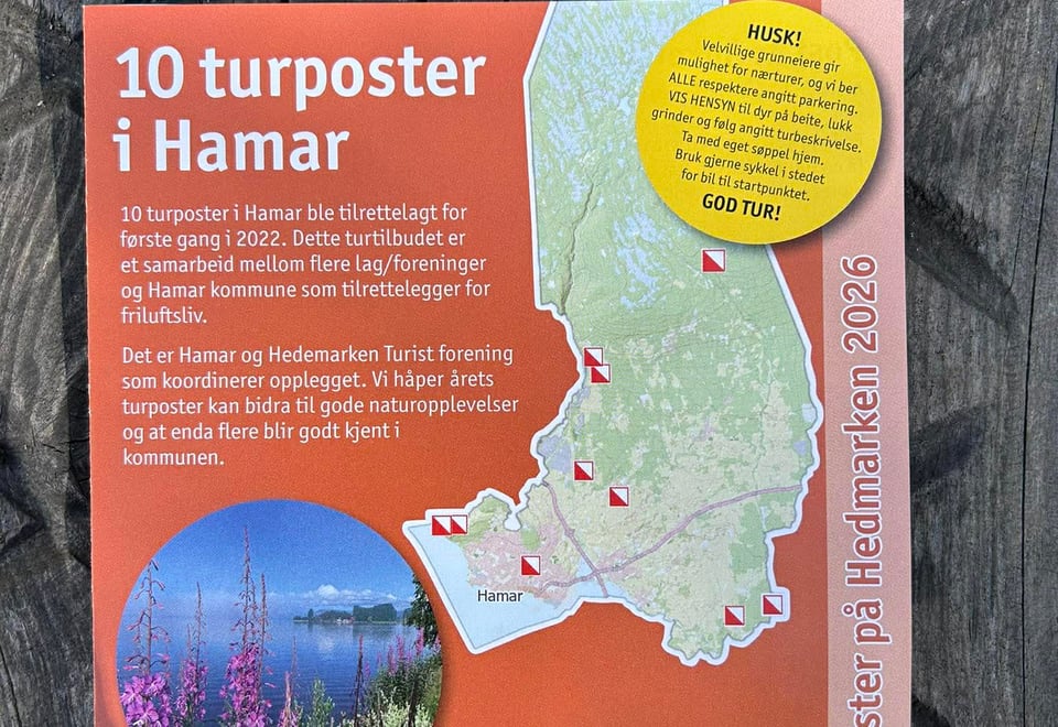 10 turposter i Hamar