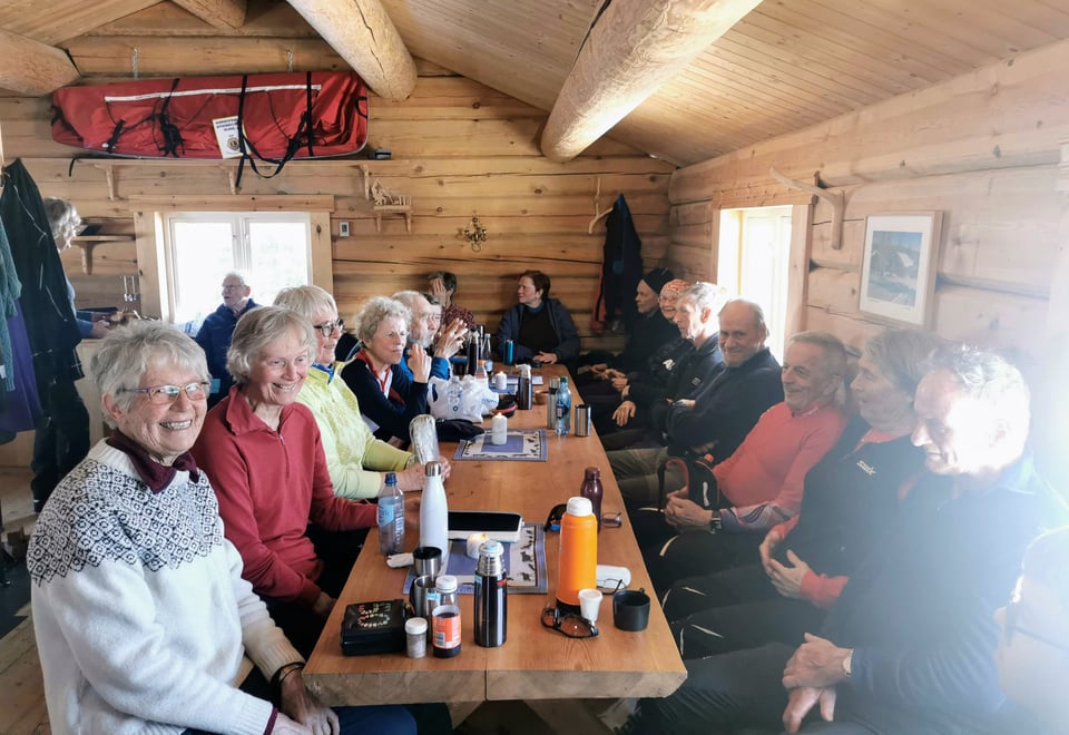 God stemning inne på Blåmyrskoia.