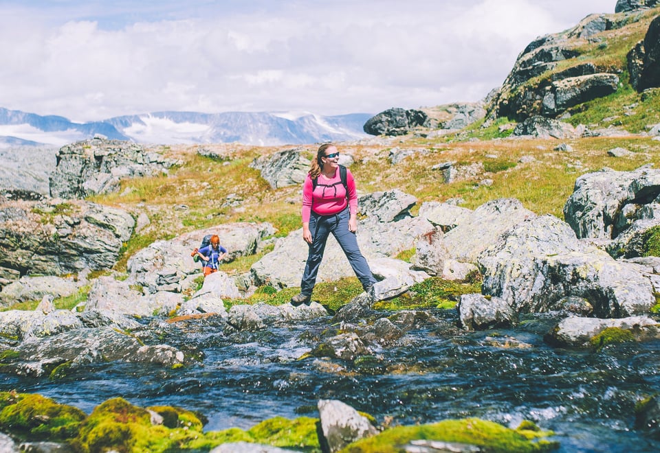 Andre uken av minutt for minutt gikk fem dager gjennom Jotunheimen. Bildet er fra første etappe fra Bøvertun til Sognefjellshytta.