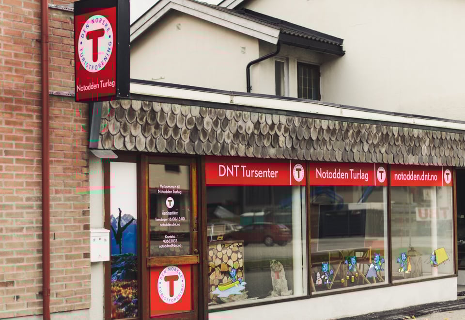 Fra Tursenteret til Notodden Turlag.