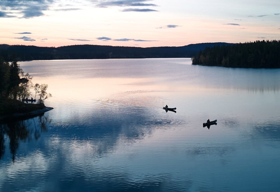 Fisketur med vennegjeng til Katnosdammen, Nordmarka.