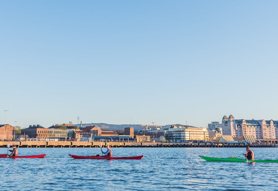 Morgenpadling i indre Oslofjord.