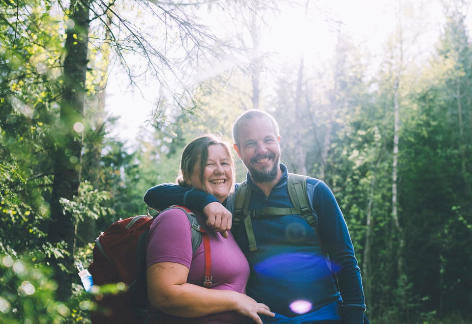 Siri og Lars til kampanjen "i naturen er alle velkommen" 