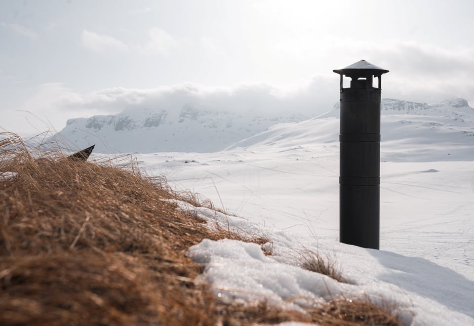 Eksteriørbilder fra Haukeliseter vinteren 2022.