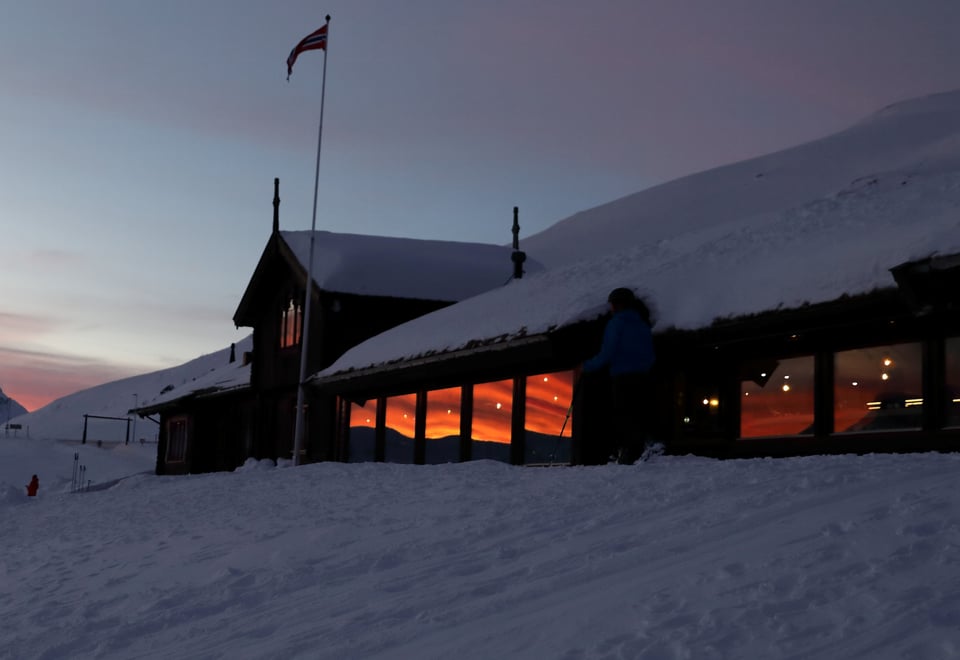 Solnedgang Haukeliseter_vinterferie_februar 2023
