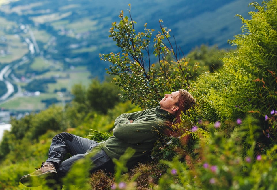 Turen gikk opp Saksa toppen, hvor pauser underveis brukes til å nyte den norske natur