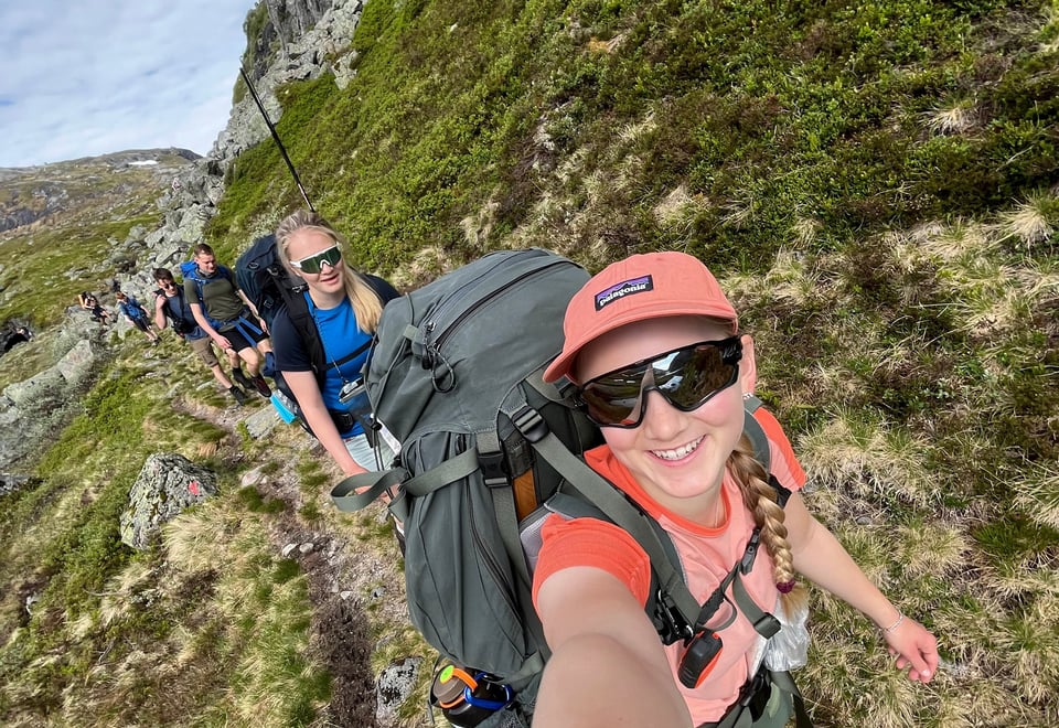 DNT ung Stavanger på fellestur rundt Nilsebuvatnet juni 2024.