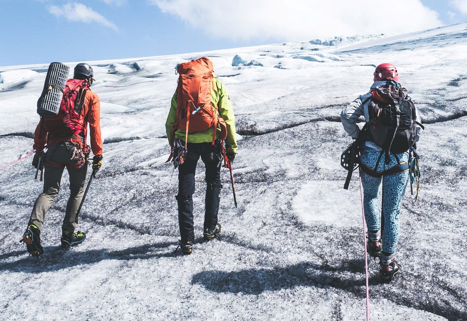 Bilder tatt i forbindelse med DNT Fjellsport sitt intensivkurs på bre i Jotunheimen sommeren 2018.