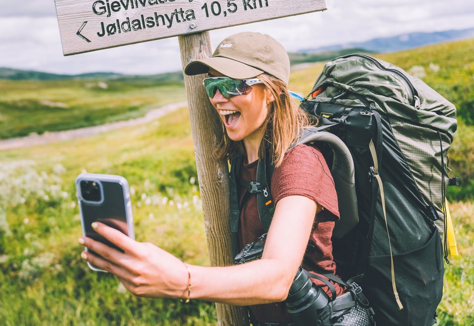 Første etappe av Trekanten i Trollheimen mellom Gjevilvasshytta og Trollheimen.