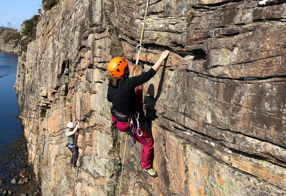 Klatrekurs i Øygarden utenfor Bergen