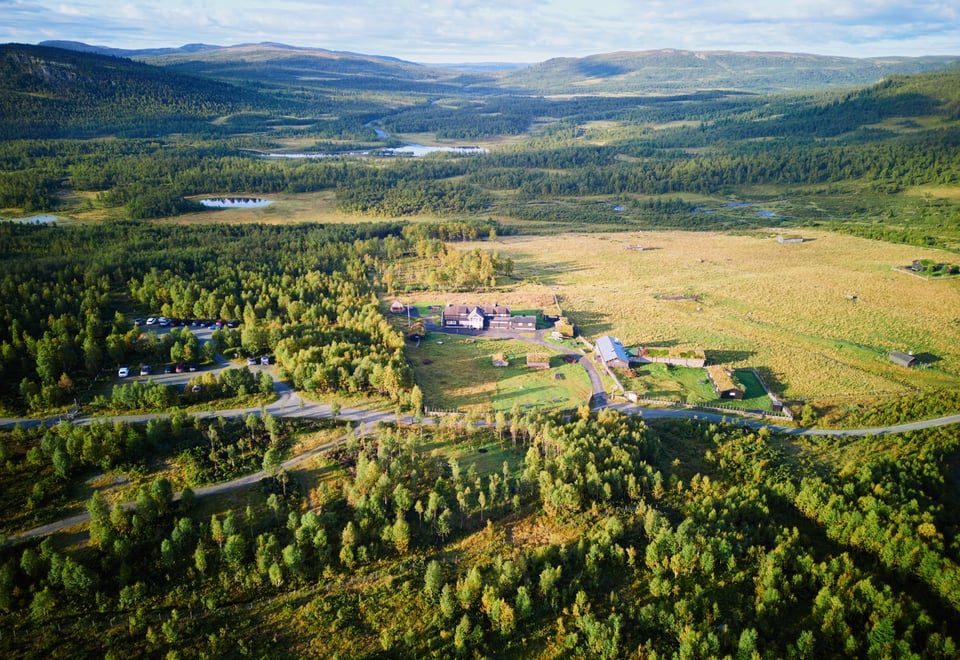 Dronebilde Liomseter, Langsua.