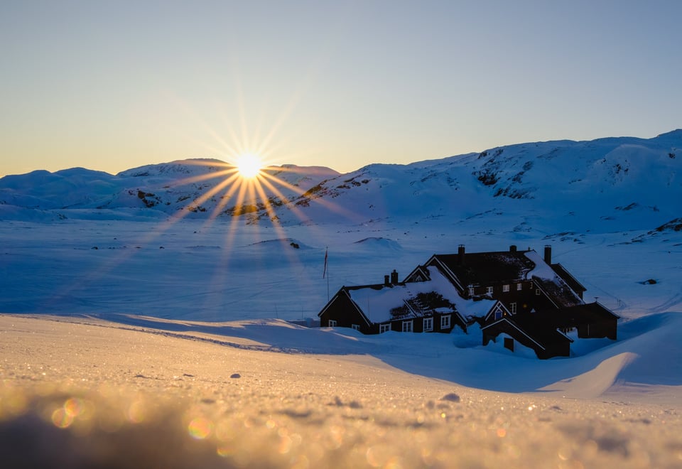 Geiterygghytta, vinter 2025.