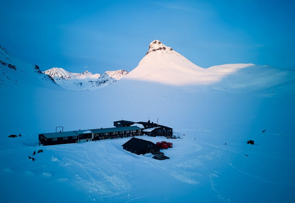 Dronebilder av Leirvassbu DNT.