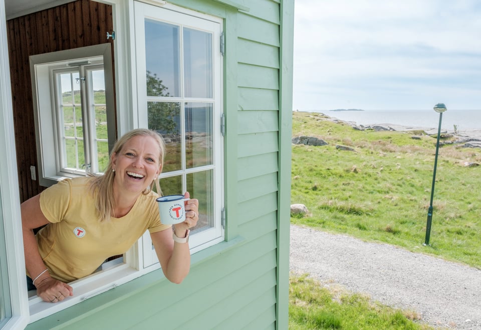 Fjøløy fort, ny turisthytte i Stavanger kommune. Agnethe Larsen.