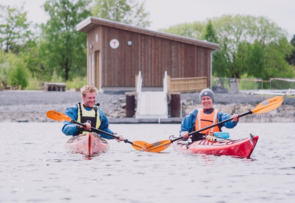 Kajakkpadling rundt Oslofjorden, fra Sørenga.