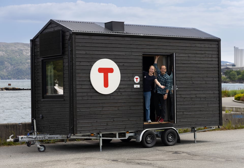 Hytta på hjul i Stavanger under landsmøtet 13. juni 2025.