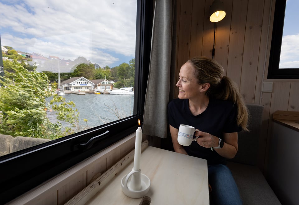 Hytta på hjul i Stavanger under landsmøtet 13. juni 2025.