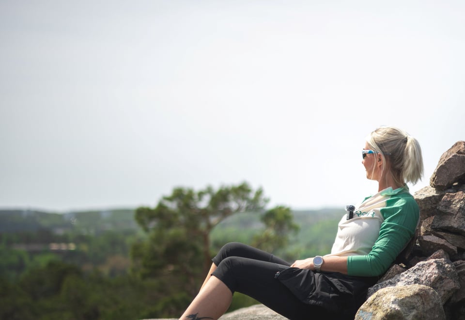 Frivillig fotograf Kristina Sjøberg på topptur i Ravnedalen
