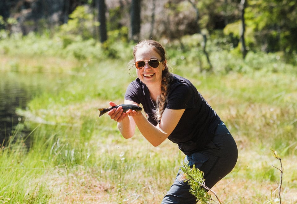 Fiske i Østmarka.