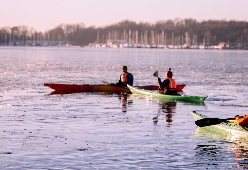 personer som padler kajakk i oslofjorden