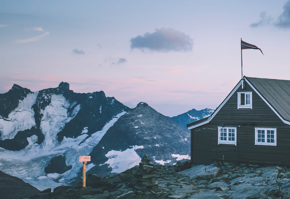Andre uken av minutt for minutt gikk fem dager gjennom Jotunheimen. Bildet er fra andre etappe fra Sognefjellshytta til Fannaråkhytta.