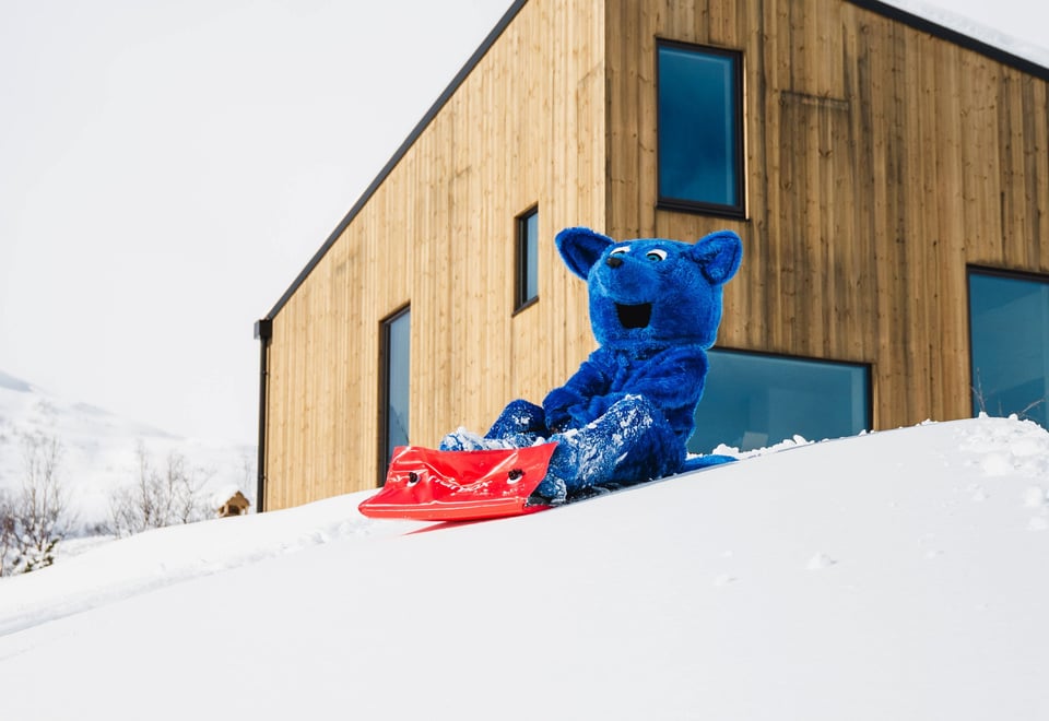 Turbo aker utenfor Turbohytta