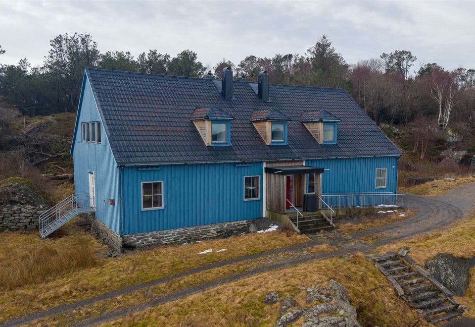 Det Blå Huset på Herdla, Askøy, 24. februar 2026.