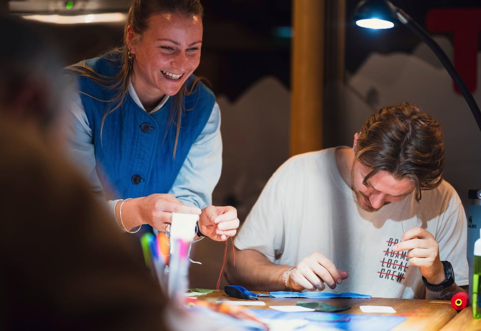 Bilder fra kurs på Returen Syverksted i 2025