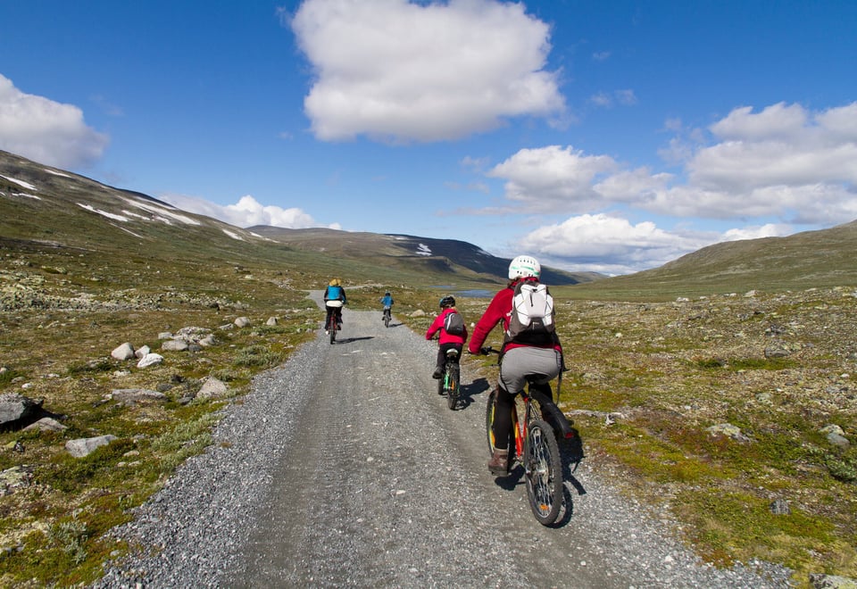 Cycle ride from Glitterheim looking down Veodalen. The photograph was taken while I was riding too. August 2012. [peter.chapman@mail.dk, 004520612924]
