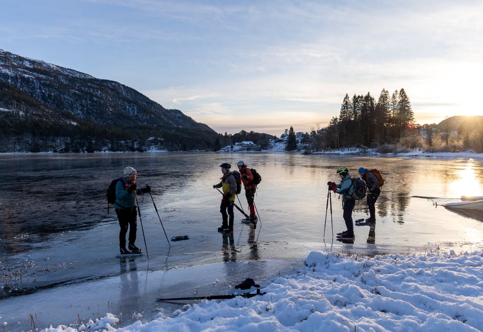 Skøytetur på Hetleflotvatnet, 8. januar 2026.