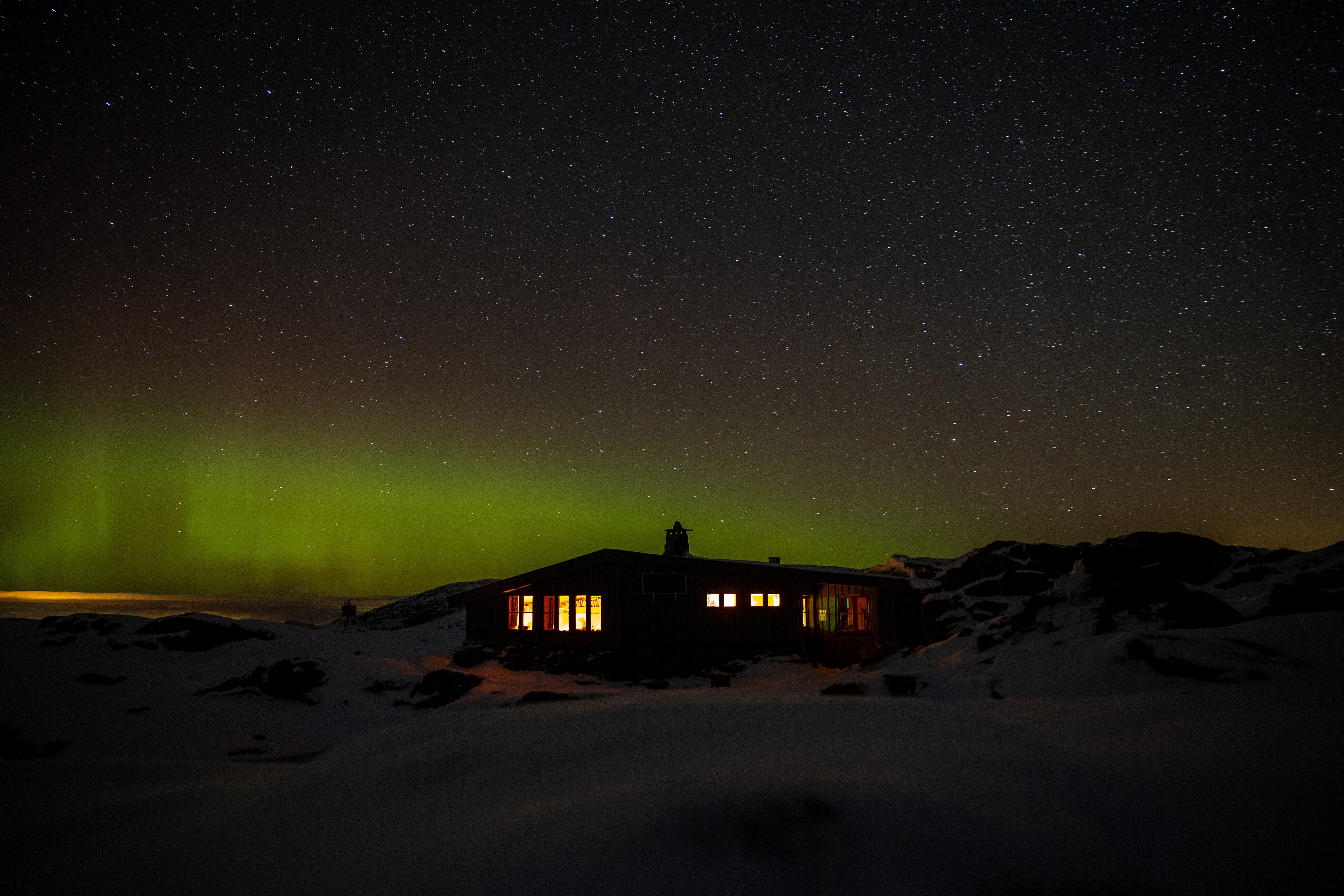 Nordlys ved Hardbakkhytta