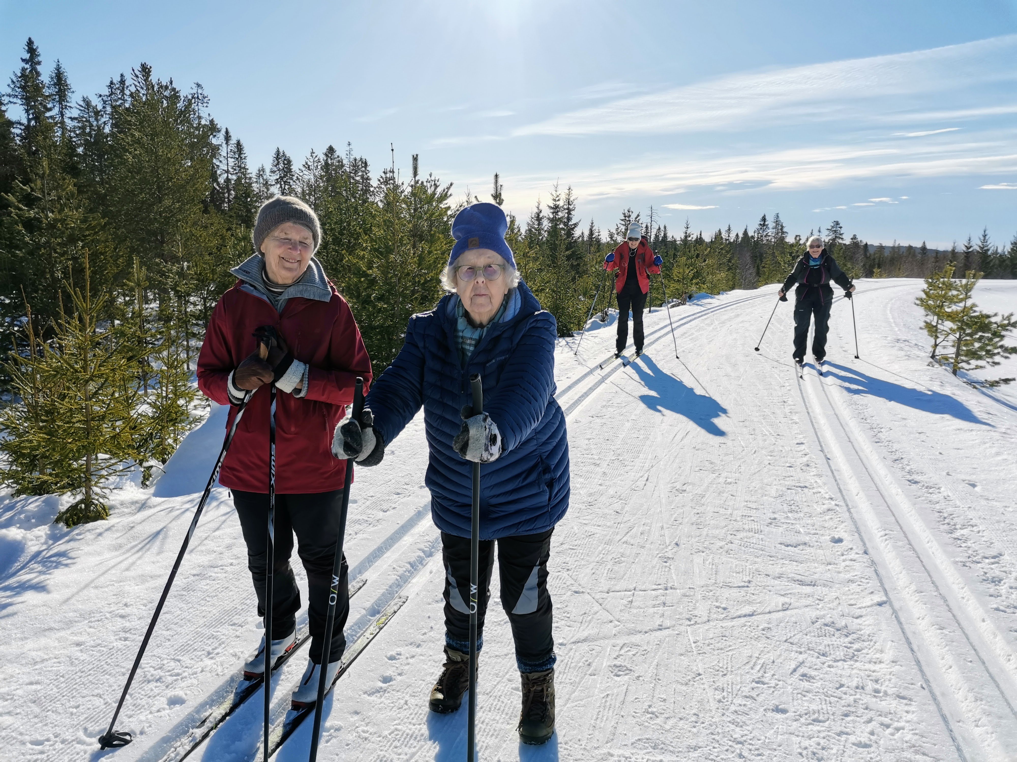 Damer p&aring; tur i sol og vinter