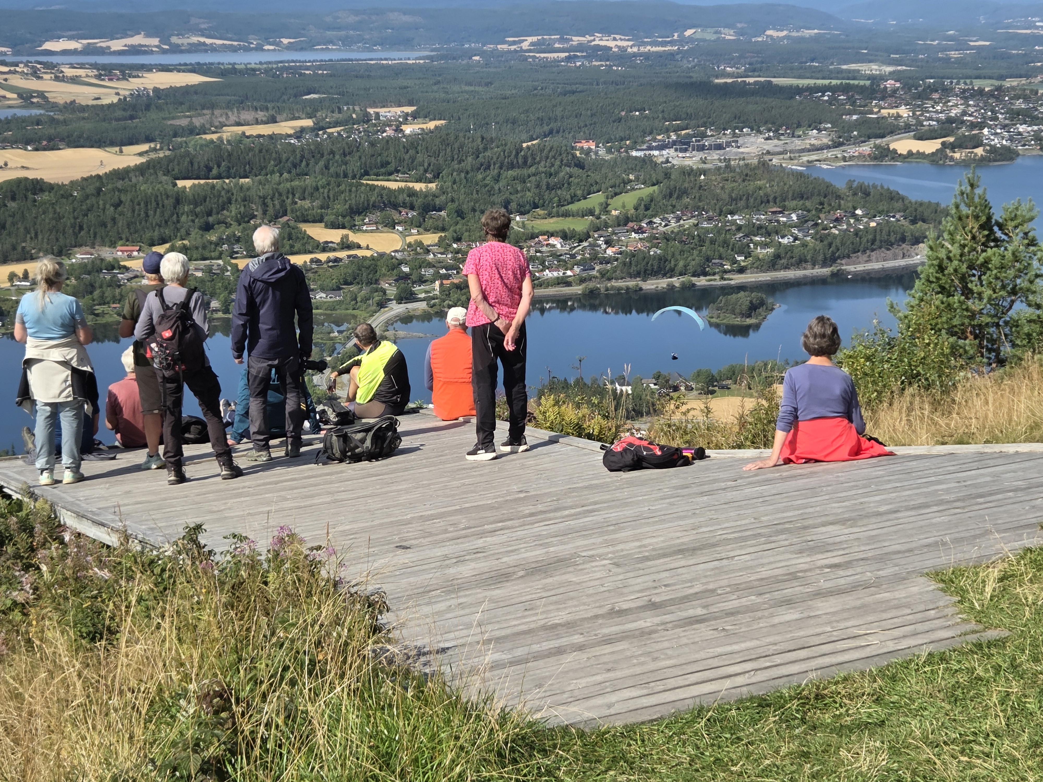 utsikt med paraglider