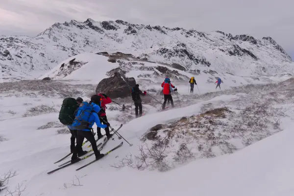 Skitur i vind