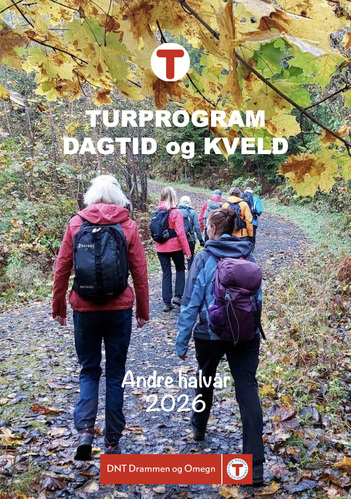 Forsiden til DNT Drammen og Omegns turprogram for andre halvår 2026