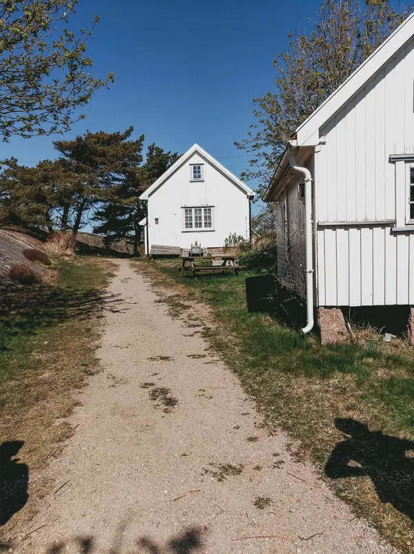 Hvite hus på Pynten på Kråkerøy.